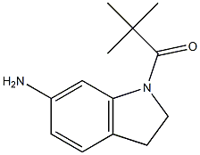 1-(6-amino-2,3-dihydro-1H-indol-1-yl)-2,2-dimethylpropan-1-one Struktur