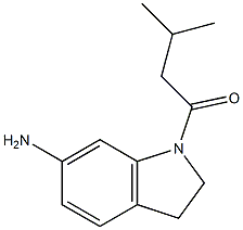 1-(6-amino-2,3-dihydro-1H-indol-1-yl)-3-methylbutan-1-one Struktur