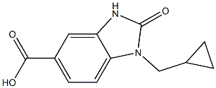 1-(cyclopropylmethyl)-2-oxo-2,3-dihydro-1H-1,3-benzodiazole-5-carboxylic acid Struktur