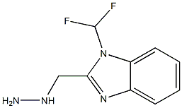 1-(difluoromethyl)-2-(hydrazinomethyl)-1H-benzimidazole Struktur