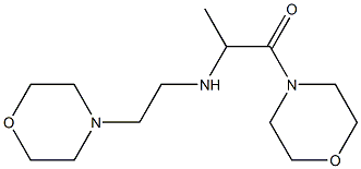 1-(morpholin-4-yl)-2-{[2-(morpholin-4-yl)ethyl]amino}propan-1-one Struktur