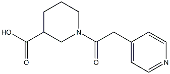 1-(pyridin-4-ylacetyl)piperidine-3-carboxylic acid Struktur