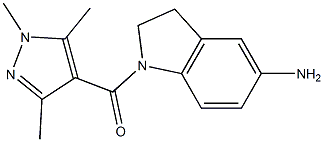 1-[(1,3,5-trimethyl-1H-pyrazol-4-yl)carbonyl]-2,3-dihydro-1H-indol-5-amine Struktur