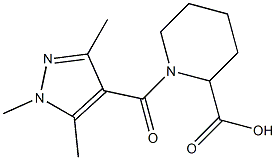 1-[(1,3,5-trimethyl-1H-pyrazol-4-yl)carbonyl]piperidine-2-carboxylic acid Struktur