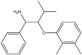 1-[(1-amino-3-methyl-1-phenylbutan-2-yl)oxy]-2,3-dimethylbenzene Struktur