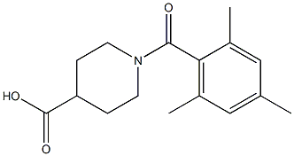 1-[(2,4,6-trimethylphenyl)carbonyl]piperidine-4-carboxylic acid Struktur