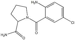 1-[(2-amino-5-chlorophenyl)carbonyl]pyrrolidine-2-carboxamide Struktur