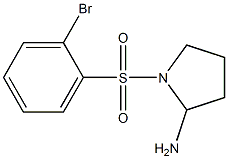 1-[(2-bromobenzene)sulfonyl]pyrrolidin-2-amine Struktur