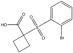 1-[(2-bromophenyl)sulfonyl]cyclobutanecarboxylic acid Struktur