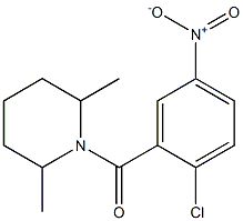 1-[(2-chloro-5-nitrophenyl)carbonyl]-2,6-dimethylpiperidine Struktur