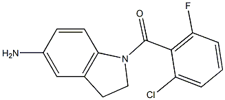 1-[(2-chloro-6-fluorophenyl)carbonyl]-2,3-dihydro-1H-indol-5-amine Struktur