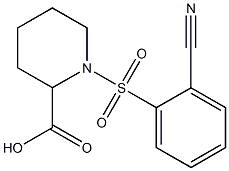 1-[(2-cyanobenzene)sulfonyl]piperidine-2-carboxylic acid Struktur