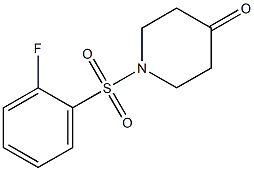 1-[(2-fluorophenyl)sulfonyl]piperidin-4-one Struktur