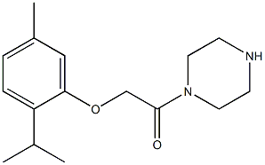 1-[(2-isopropyl-5-methylphenoxy)acetyl]piperazine Struktur