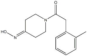 1-[(2-methylphenyl)acetyl]piperidin-4-one oxime Struktur