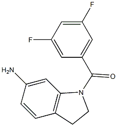 1-[(3,5-difluorophenyl)carbonyl]-2,3-dihydro-1H-indol-6-amine Struktur