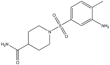 1-[(3-amino-4-methylbenzene)sulfonyl]piperidine-4-carboxamide Struktur