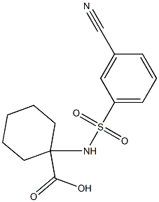 1-[(3-cyanobenzene)sulfonamido]cyclohexane-1-carboxylic acid Structure