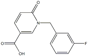 1-[(3-fluorophenyl)methyl]-6-oxo-1,6-dihydropyridine-3-carboxylic acid Struktur