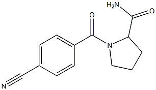 1-[(4-cyanophenyl)carbonyl]pyrrolidine-2-carboxamide Struktur