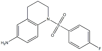 1-[(4-fluorobenzene)sulfonyl]-1,2,3,4-tetrahydroquinolin-6-amine Struktur