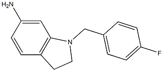 1-[(4-fluorophenyl)methyl]-2,3-dihydro-1H-indol-6-amine Struktur