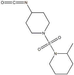 1-[(4-isocyanatopiperidine-1-)sulfonyl]-2-methylpiperidine Struktur