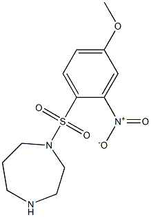 1-[(4-methoxy-2-nitrobenzene)sulfonyl]-1,4-diazepane Struktur