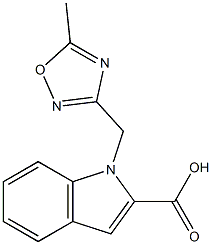 1-[(5-methyl-1,2,4-oxadiazol-3-yl)methyl]-1H-indole-2-carboxylic acid Struktur