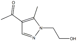 1-[1-(2-hydroxyethyl)-5-methyl-1H-pyrazol-4-yl]ethan-1-one Struktur