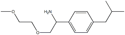 1-[1-amino-2-(2-methoxyethoxy)ethyl]-4-(2-methylpropyl)benzene Struktur