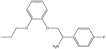 1-[1-amino-2-(2-propoxyphenoxy)ethyl]-4-fluorobenzene Struktur