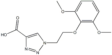 1-[2-(2,6-dimethoxyphenoxy)ethyl]-1H-1,2,3-triazole-4-carboxylic acid Struktur