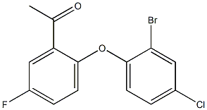 1-[2-(2-bromo-4-chlorophenoxy)-5-fluorophenyl]ethan-1-one Struktur