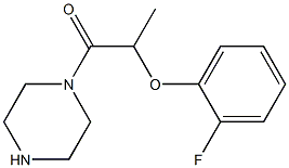 1-[2-(2-fluorophenoxy)propanoyl]piperazine Struktur