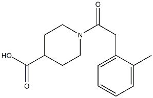 1-[2-(2-methylphenyl)acetyl]piperidine-4-carboxylic acid Struktur