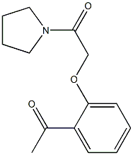 1-[2-(2-oxo-2-pyrrolidin-1-ylethoxy)phenyl]ethanone Struktur