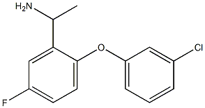 1-[2-(3-chlorophenoxy)-5-fluorophenyl]ethan-1-amine Struktur