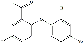 1-[2-(4-bromo-2-chlorophenoxy)-5-fluorophenyl]ethan-1-one Struktur