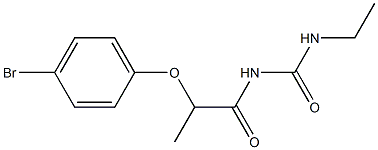 1-[2-(4-bromophenoxy)propanoyl]-3-ethylurea Struktur