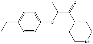 1-[2-(4-ethylphenoxy)propanoyl]piperazine Struktur