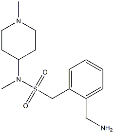 1-[2-(aminomethyl)phenyl]-N-methyl-N-(1-methylpiperidin-4-yl)methanesulfonamide Struktur