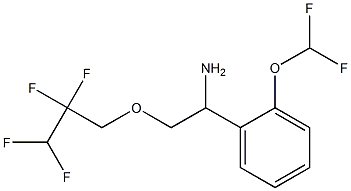 1-[2-(difluoromethoxy)phenyl]-2-(2,2,3,3-tetrafluoropropoxy)ethan-1-amine Struktur