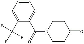 1-[2-(trifluoromethyl)benzoyl]piperidin-4-one Struktur