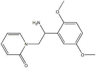 1-[2-amino-2-(2,5-dimethoxyphenyl)ethyl]pyridin-2(1H)-one Struktur