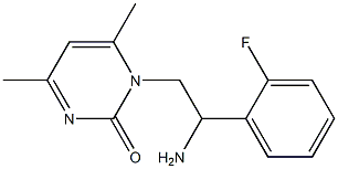 1-[2-amino-2-(2-fluorophenyl)ethyl]-4,6-dimethylpyrimidin-2(1H)-one Struktur