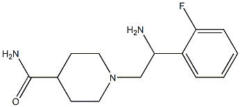 1-[2-amino-2-(2-fluorophenyl)ethyl]piperidine-4-carboxamide Struktur