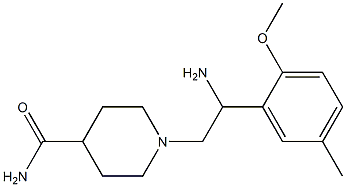 1-[2-amino-2-(2-methoxy-5-methylphenyl)ethyl]piperidine-4-carboxamide Struktur