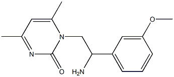 1-[2-amino-2-(3-methoxyphenyl)ethyl]-4,6-dimethylpyrimidin-2(1H)-one Struktur