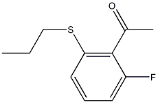 1-[2-fluoro-6-(propylsulfanyl)phenyl]ethan-1-one Struktur